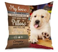 Guerity Custom Pet Memorial Pillow Cases 18"x18" | Gifts for Dog Lovers, Personalised Photo Pillow Cover | Decorative Pillow Case Cushion Cover for Home Sofa Couch Living Room (Pet A)