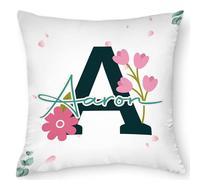 Guerity Custom Pillow Case Initial Name Personalized Throw Pillows with Initial Letter,Customized Name Pillowcase Cushion Cover - Gifts for Boyfriend Girlfriend Couples, Initial Style B