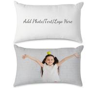 Guerity Personalised Pillow Cushion Cover with Image/Text, Personalized Pillow Case with Photo 30 x 50cm, Custom Pillow Case Cover for Couch Sofa Bedroom, Gift for Wife Husband Friend (Child)