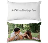 Guerity Personalised Pillow Cushion Cover with Image/Text, Personalized Pillow Case with Photo 30 x 50cm, Custom Pillow Case Cover for Couch Sofa Bedroom, Gift for Wife Husband Friend (Lovers)