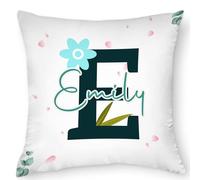 Guerity Personalized Alphabet Letter Cushion Cover, Personalised Name and Initial Throw Pillow Cover for Home Sofa Couch - Gifts for Him Her Women Men, Initial Style B