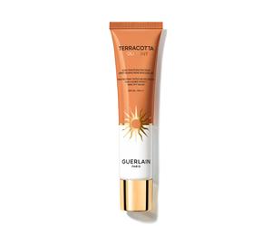 GUERLAIN Fluid base Joli Teint Terracotta Color Treatment for Beautiful Skin, a Fresh, Healthy Face Effect 40 AMBER
