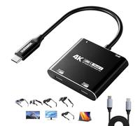 Guermok 4-in-1 Dual USB-C Display Hub, 4K@60Hz Video Output, AR Glasses Hub