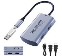 Guermok 4K@60FPS Capture Card for Streaming, 2K@120FPS USB3.0 HDMI Capture