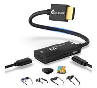 Guermok AR Glasses HDMI to USB-C Display Adapter, 4K@60Hz Video Converter | Switch 2/1, Xbox1, PS4/5 HDMI Source to USB C Display Converter, for XREAL/Air Pro/RayNeo/Rokid, Portable Monitors (Black)