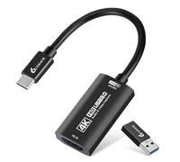 Guermok HDMI Capture Card, USB 3.0 HDMI to USBC Video Capture Card, 4K60FPS | 2K 120FPS Capture Card for Streaming, Works with iPad, Switch 2/1, PS5/4, Xbox, Quest 3, Mac OS, Windows, Zoom, OBS, Camera