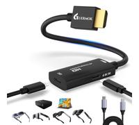 Guermok HDMI to USB C Video Display Adapter, 4.9ft AR Glasses Hub, 4K@60Hz | Video Hub, HDMI Male to USBC Female for XREAL One/Air 2 Pro/RayNeo/Rokid, Switch 2/1, Xbox1, PS4/5, Portable Monitors, Black