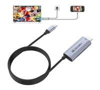 Guermok USB-C to HDMI Cable, 67in - HDR & ALLM, 8K@60Hz / 4K@144Hz, PD100W, USB-C Video Output for Switch 2 Dock, Capture Cards, TVs, Handheld Consoles (Silver)