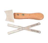 GUERNA DRIVE BIDE, SAW FRET, LUTHIER Stainless Steel Instruments Leveling Tool Tool Tool Scraper with Wooden Handle for Cleaning, Luthier, Maintenance, Musical Instrument