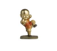 GUERNSEY Attract Wealth Statue Ornament Handmade Statues, Creative Copper Desktop Ornaments, Shaolin Monks, Home Living Room TV Cabinet Decoration Wealth Decor