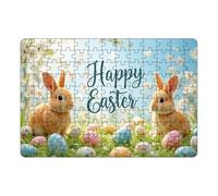 Guernsey Easter Alphabet Easter Puzzle Set Bunny Puzzles Educational Puzzles For Kids Perfect For Family Game Night Seagull Garden (Sky Blue, 21x30cm)