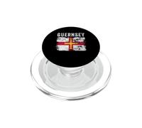 Guernsey Flag Distressed - Men Women Kids - Guernsey Flag PopSockets PopGrip for MagSafe