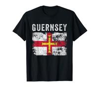 Guernsey Flag Distressed - Men Women Kids - Guernsey Flag T-Shirt