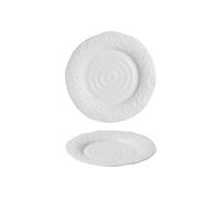 GUERNSEY Kitchen Dinner Plates Sets 8-inch Hotel Restaurant Club Tableware Platter Pure White Ceramic Steak Pasta Ceramic Flat Plates Set