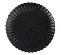 GUERNSEY Kitchen Dinner Plates Sets Japanese Style Black Western Plate Steak Home Breakfast Rice Salad Pasta Ceramic Flat Plates Set