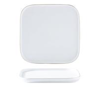 GUERNSEY Kitchen Dinner Plates Sets White Western Plate Commercial Creative Restaurant Steak Square Ceramic Japanese Tableware Ceramic Flat Plates Set