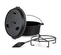 Guernsey Premium Dutch Oven 6.0 BBQ Pot Cast Iron Pre-Baked Size M / 6 qt