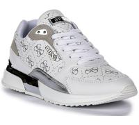 Guess White/Silver Women's Shoes, FLTMOX ELE12 WHIGR, White Silver, 4 UK