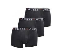 Guess 3-Pack Classic Logo Boxer Trunks, Jet Black - Small