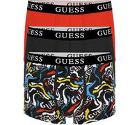 Guess 3 Pack Joe Boxer Trunks - Black Pop Art