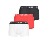 Guess 3-Pack Joe Boxer Trunks, Red/Black/White Combo - Large