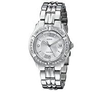 GUESS 38MM Classic Watch, Silver-Tone, One Size, Women's Stainless Steel Crystal Accented Bracelet Watch