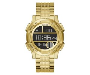 GUESS 45MM Digital Silicone Watch, Gold-Tone/Black, One Size, GW0271G2