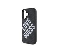 Guess 4G Big Love Logo Leather Case with MagSafe for iPhone 16 6.1" Black