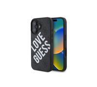 Guess 4G Big Love Logo Leather Case with MagSafe for iPhone 16 6.1" Black