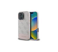 CG MOBILE Guess PU 4G Hard Case With Bottom Stripe For iPhone 16 Pro Max - Pink