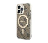 Guess 4G Case Brown for Magsafe - iPhone 13 Pro
