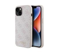 GUESS GUHCP15MG4GFPI Case for iPhone 15 Plus 6.7 Inch Pink Hard Case 4G Metal Gold Logo
