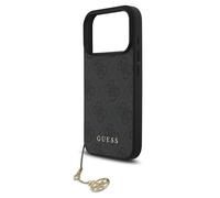 CG MOBILE Guess 4G Charms Collection Compatible with MagSafe Case for iPhone 17 Pro (Black)