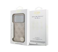 CG MOBILE Guess 4G Charms Collection Compatible with MagSafe Case for iPhone 17 Pro (Pink)