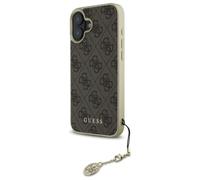 Guess 4G Charms Collection Case for iPhone 16 6.1" Brown - GUHCP16SGF4GBR