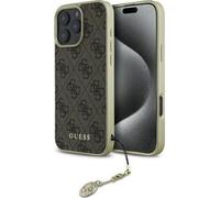 Guess 4G Charms Collection Case for iPhone 16 Pro 6.3" Brown - GUHCP16LGF4GBR