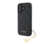 Guess 4G Charms Collection Hybrid Case for iPhone 16 6.1" Black - GUHCP16SGF4GCK