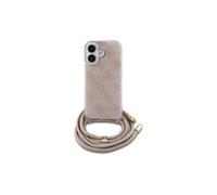Guess 4G Crossbody Cord Print Case for iPhone 16 6.1" Pink - GUHCP16SHC4SEP