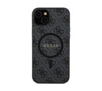 Guess 4G Leather Case Black for Magsafe Galaxy S24 Plus