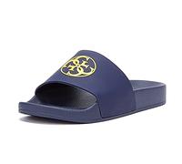 (3 UK 36 EU 5.5 US) Guess 4G Logo Cave Blue Womens Beach Summer Flip Flops