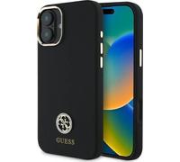 Guess 4G Logo Strass Silicone Case for iPhone 16 6.1" Black - GUHCP16SM4DGPK