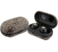 Guess 4G Metal Logo True Wireless Earbuds with Charging Case Brown - GUTWSP4EGW