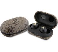 Guess 4G Metal Logo True Wireless Earbuds with Charging Case Brown - GUTWSP4EGW