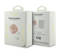 Guess 4G Metal Logo TWS Wireless Earphones Pink - GUTWSJ7HE4GP