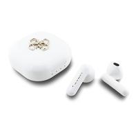 Guess 4G Metal Logo TWS Wireless Headphones White - GUTWSJ7HE4GH