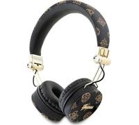 Guess 4G Peony Script Round Shape ENC Bluetooth On Ear Headphones Black