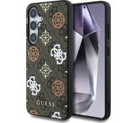 Guess 4G Printed Coloured Peony Pattern Case MagSafe Samsung Galaxy S25 Brown