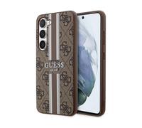 Guess 4G Printed Stripe Case, Brown - Galaxy S23