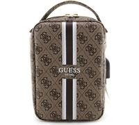 Guess 4G Printed Stripes Organizer Travel Bag Brown - GUHBP4RPSW