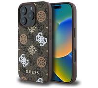 Guess 4G PU Peony Background Case with MagSafe for iPhone 16 Pro Max 6.9" Brown